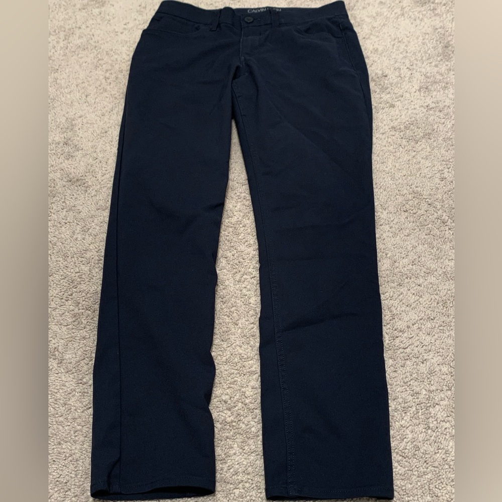 Calvin Klein Men’s Navy Infinite Flex Waist Slim Fit‎ Pant 31X32